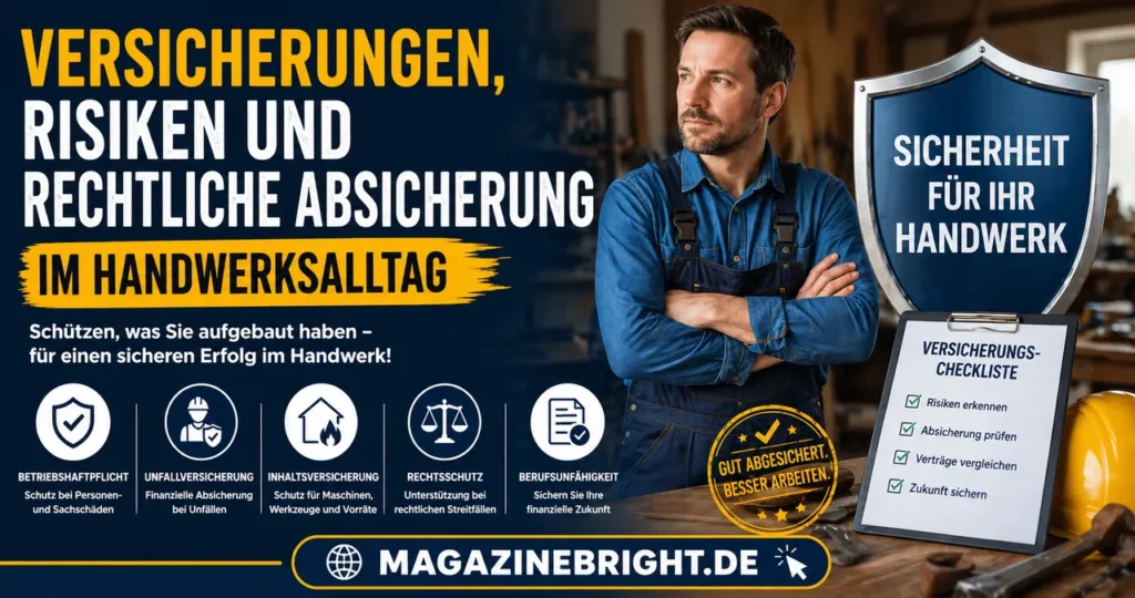 Versicherungen, Risiken und rechtliche Absicherung im Handwerksalltag