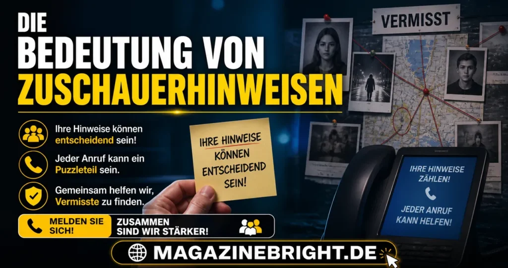 Aktenzeichen XY... vermisst: Ein umfassender Einblick in ungelöste Vermisstenfälle, Ermittlungsarbeit und gesellschaftliche Bedeutung 2 Die Bedeutung von Zuschauerhinweisen