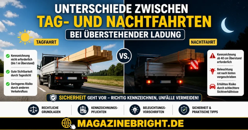 wie weit darf eine ladung nach hinten hinausragen ohne kennzeichnung – Alle Regeln zur Ladungssicherung nach StVO verständlich erklärt und praxisnah aufgeschlüsselt 2 Unterschiede zwischen Tag- und Nachtfahrten bei überstehender Ladung